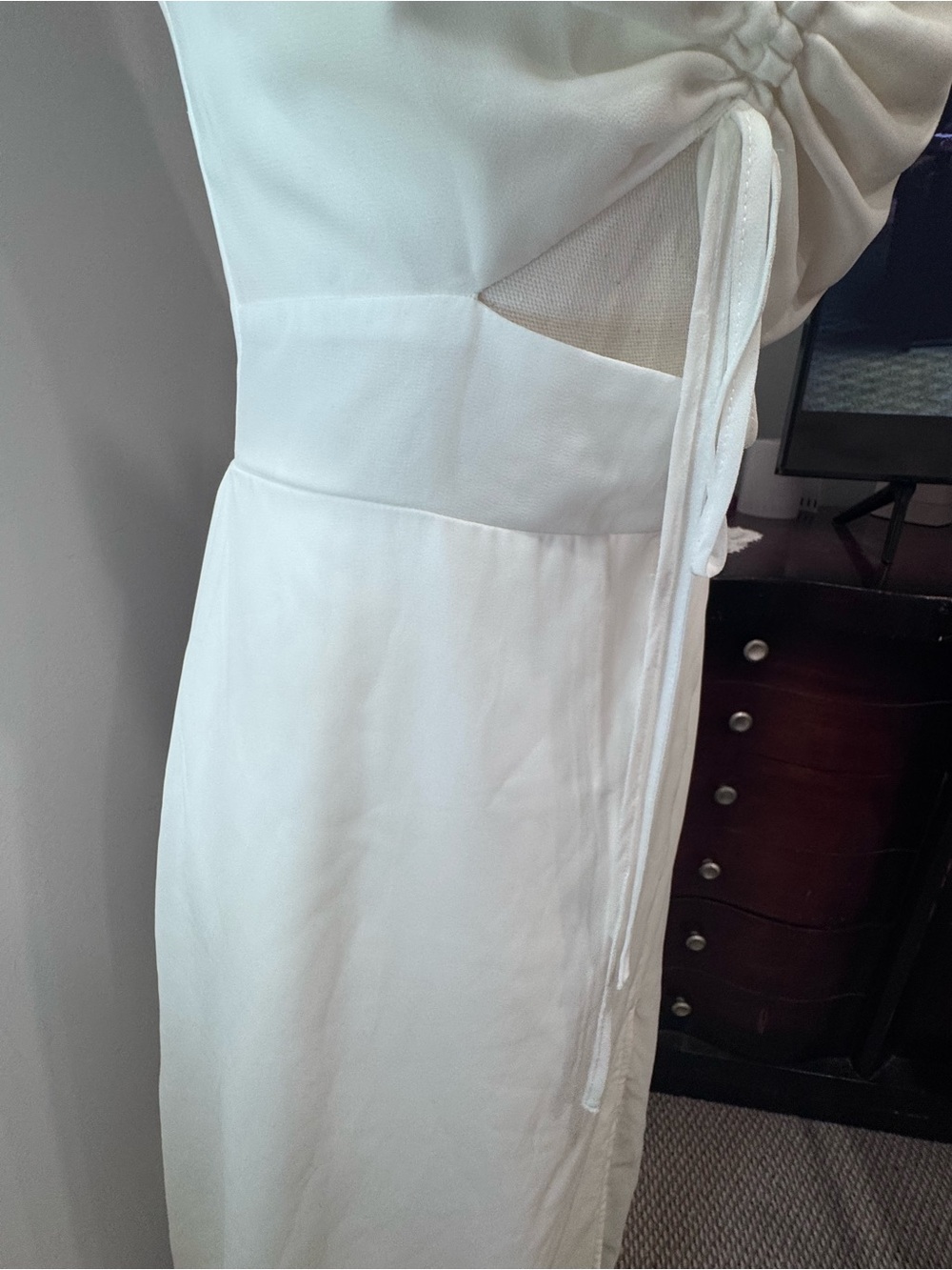 Lulu's White Backless Maxi Dress with Ruffle Straps - Picture 7 of 10